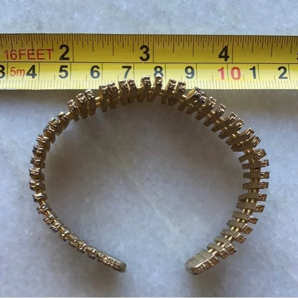 Vintage estate mid-century modern brass cuff bracelet one of a kind unisex